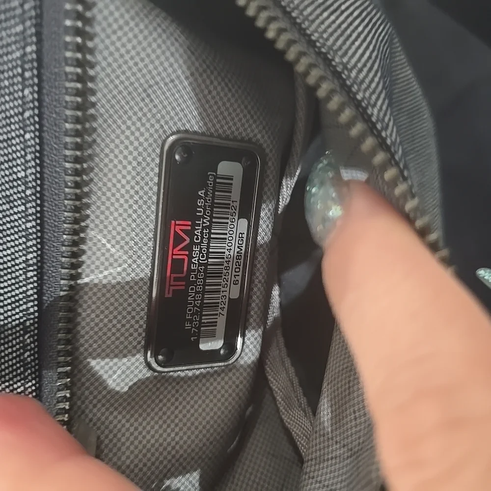 Tumi Blue Denim and Black Men's Bag